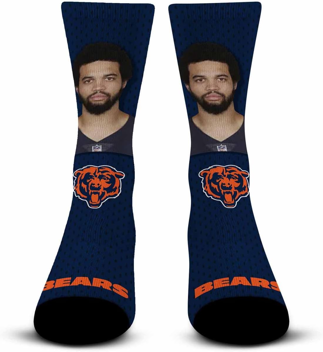 For Bare Feet NFL Youth Roster Player Crew Socks, Premium Boys & Girls Football Sock, Officially Licensed