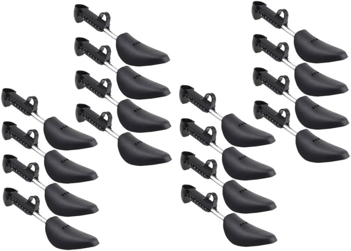PartyKindom Adjustable Men Shoe Stretcher and Boot Forms Plastic Shoe Trees for Sneakers Prevent Deformation with 8 Pairs Set and Comfort