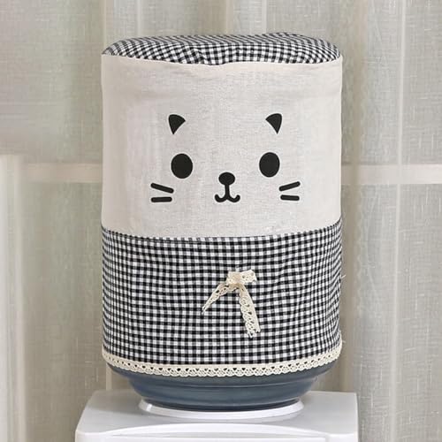 Honseadek Dispensador de agua, funda de algodón y lino, protección contra el polvo, para botellas de agua de 5 galones con diseño de gato para cocina, oficina, hogar (color negro) Honseadek Dispensador de agua, funda de algodón y lino, protección contra el polvo, para botellas de agua de 5 galones con diseño de gato para cocina, oficina, hogar (color negro)