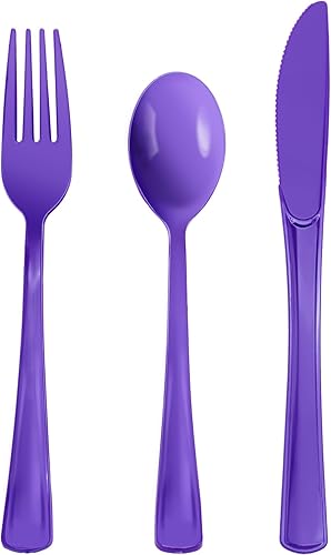 Miniatura 35 de 150 piezas de cubiertos de plástico pastel resistentes con utensilios iridescentes desechables incluye 50 tenedores 50 cuchillos 50 cucharas