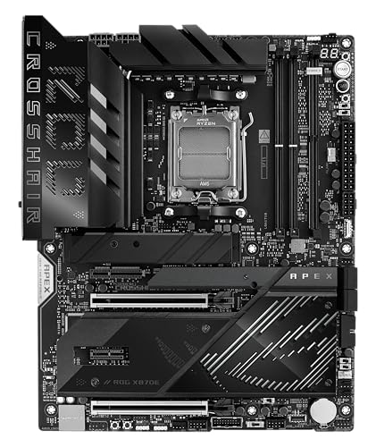 Image of ASUS ROG Crosshair X870E APEX AMD X870E AM5 ATX Motherboard, Advanced AI PC-Ready, 18+2+2 Stages, DDR5, ROG Memory Fan, ROG DIMM.2 Card, Wi-Fi 7, 5G LAN, 3X M.2, PCIe 5.0, USB4, USB Type-C, AI OC