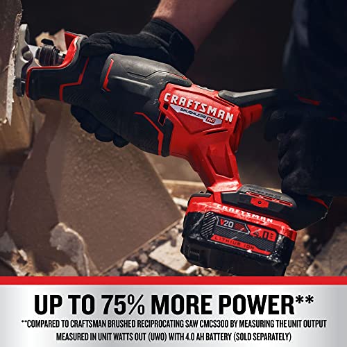 CRAFTSMAN V20 RP Cordless Reciprocating Saw, 3,200 RPM, 8 inch, Bare Tool Only (CMCS351B) - image 3