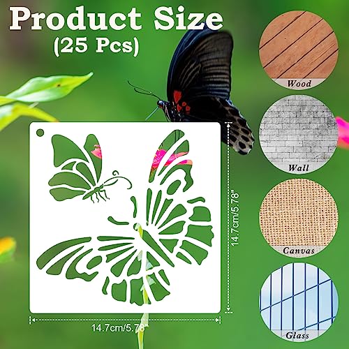 MWOOT 25 Mix Farfalla Adorabili Stencil di