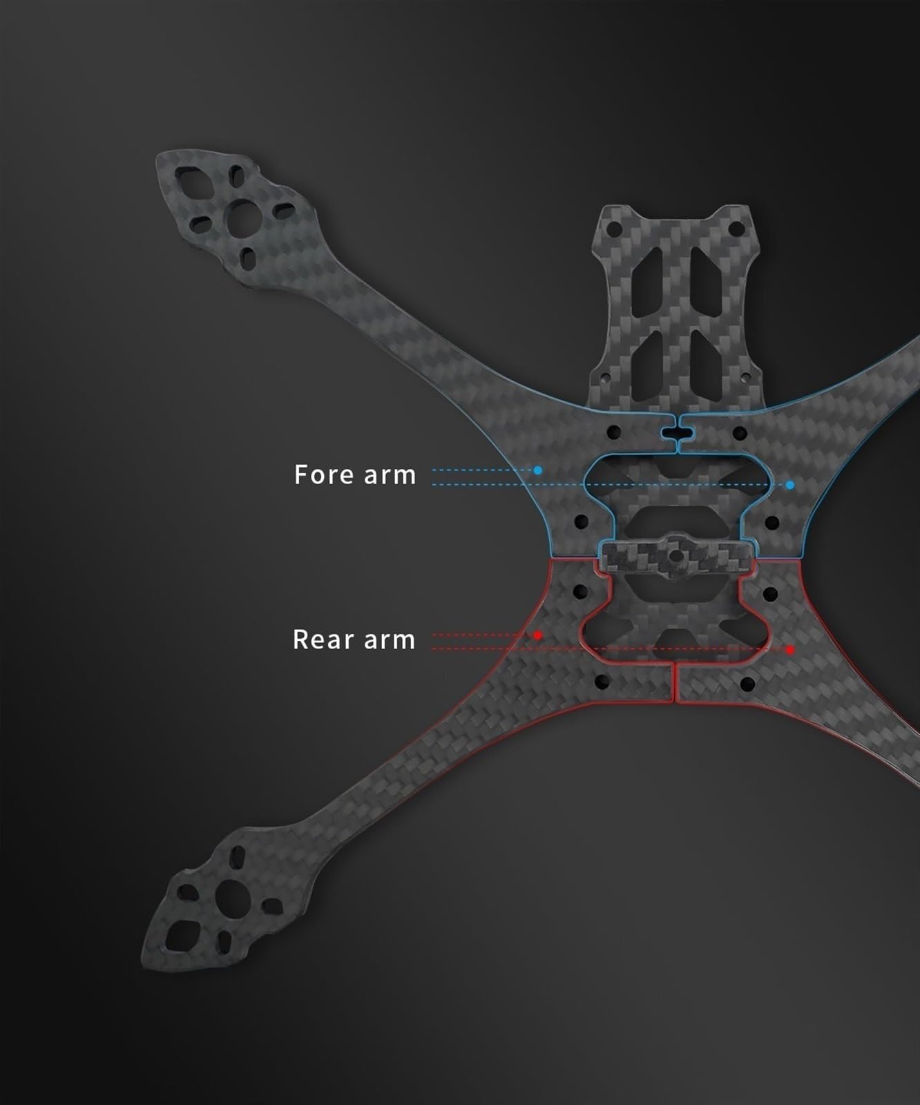 IWBR GEP-MK5D O3 MK5X a MK5D Conve DeadCat Piezas de Marco Accesorio de hélice Base Quadcopter FPV Freestyle Dron de Carreras de Control Remoto Mark5 ( Color : MK5X to MK5D Convert )