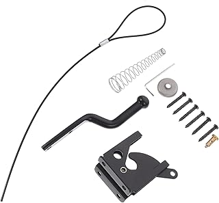 YARNOW 1 Set Fence Door Lock Metal Fence Automatic Door Lock Bolts Metal Door Latches Shutter Bar Door Slide Bolt Gate Gravity Lever Fence Lock Iron Bolt Lock Sliding Bolt Gate Lock Black