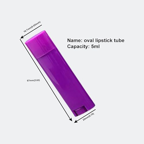 Miniatura 5 de FZBNSRKO 25 unidades de 0.2 fl oz de desodorante ovalado vacíos tubos de bálsamo labial, contenedores recargables para lápiz labial, lápiz labial,
