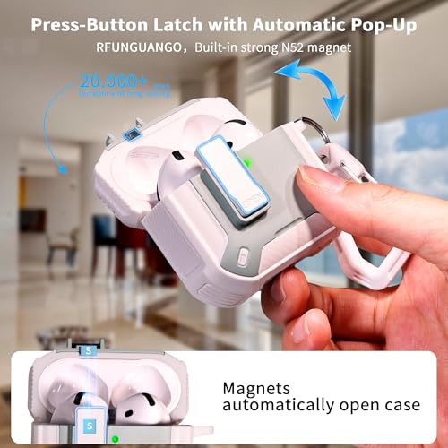 Image of RFUNGUANGO for AirPods 5 /4 Case (2026 /2024) with Lock, Mint Green
