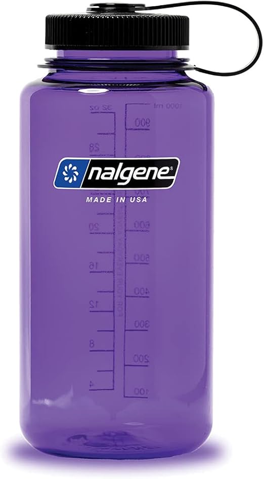Nalgene Tritan Wide Mouth BPAFree Water Bottle, 1Quart, Purple with