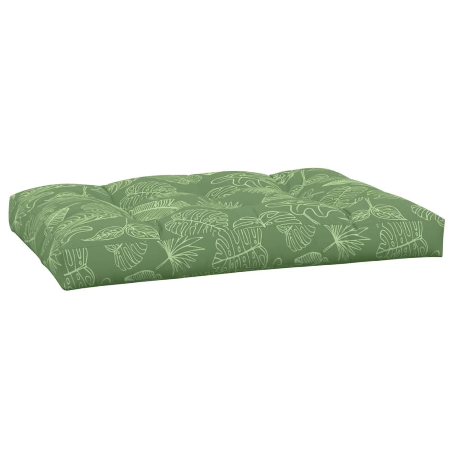 LAPOOH Poduszka na palety z nadrukiem liści 120x80x12 cm, poduszka podłogowa, palety tarasowe, poduszki paletowe, poduszki zewnętrzne - 360532