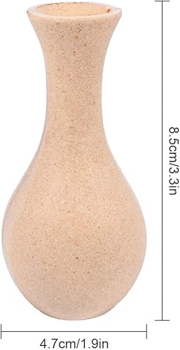 Miniatura 9 de EXCEART Jarrón de madera sin terminar hecho a mano, florero floral hecho a mano, contenedor de flores naturales, juguetes de pintura para