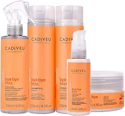 Kit Cadiveu Professional Bye Bye Frizz Shampoo Condicionador Selagem Gradativa Leave-in e Máscara (5 produtos)