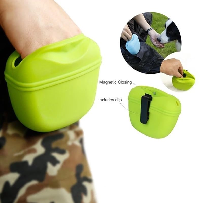 Sac banane de dressage pour chien avec grande capacité pour la marche, la randonnée et les récompenses, pochette portable pour animal domestique, bleu