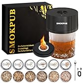 SMOKPUB Electric Whiskey Smoker Kit Built-in Lighter, No Butane Needed, Rechargeable Cocktail Smoker Kit with 6 Wood Chips, Old Fashioned Drink Smoker Kit, Bourbon Whiskey Gifts for Men,Dad,Husband