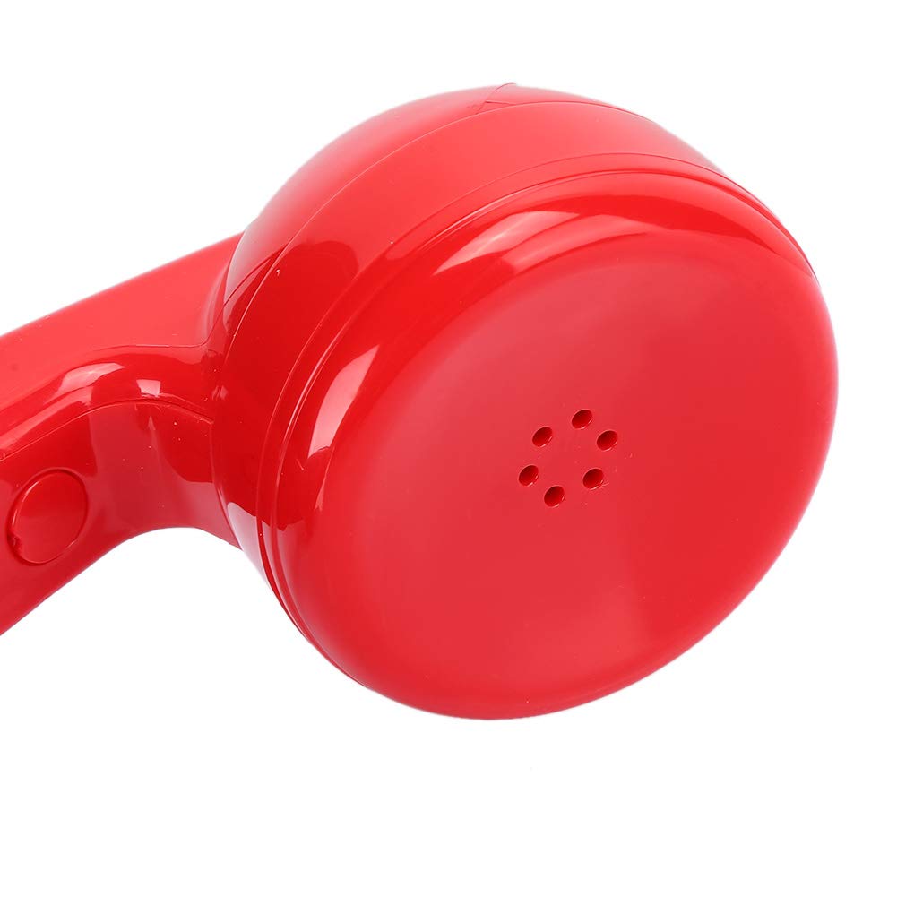 Asixxsix Telefono Antico Vintage Telefono da Scrivania di Alta qualità per Hotel Microtelefono con Composizione retrò per Fan Stile Vecchio Stile Materiale ABS Rosso
