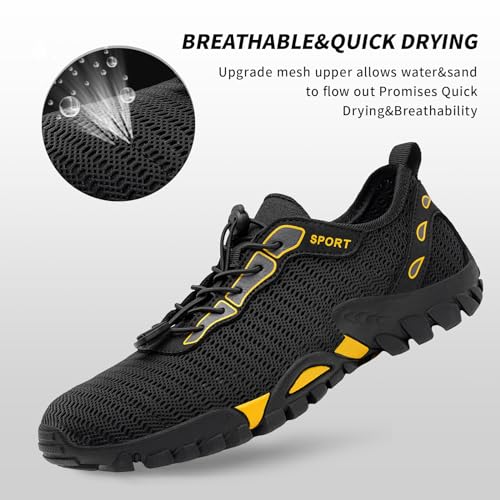 Image of SOBASO Water Shoes Women Men Quick Drying Swim Beach Aqua Shoes for Water Sport Diving Hiking Sailing Travel