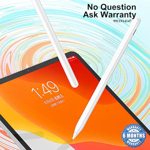 Image of OLV Wireless Charging Pencil (2nd Generation) for iPad with Magnetic and Tilt Sensitive,Palm Rejection,with iPad Pro 11 inch 1 /2 /3 /4, iPad Pro 12.9 inch 3 /4 /5 /6,iPad Air 4 /5, mini5 /6, 6-Month WARRANTY (WHITE)