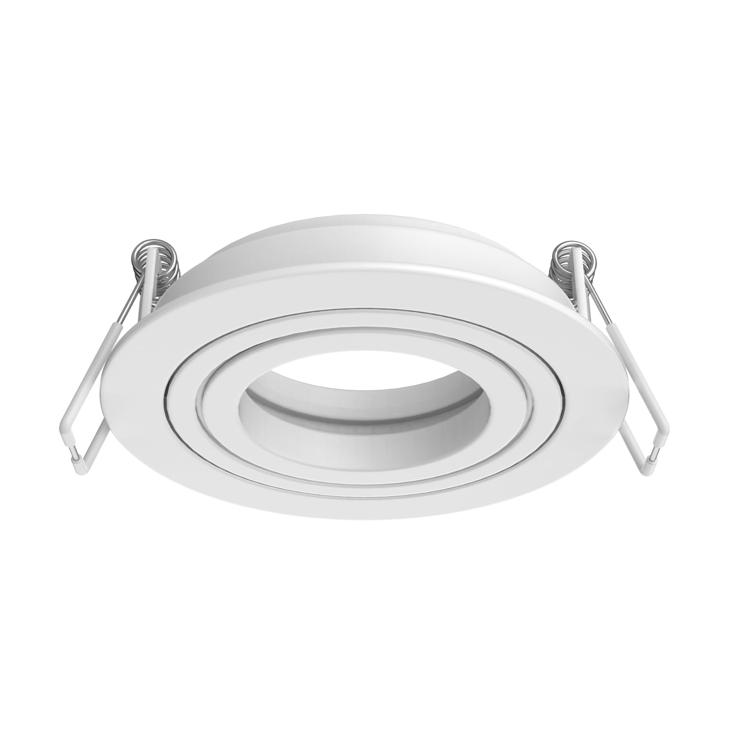 TRAXON LUXPOINT® Aro Circular Orientable Blanco DT004 para bombilla LED GU10 Marco de Bombilla Aluminio+PC Corte techo Ø80mm (Blanco Orientable, Pack 10 und)