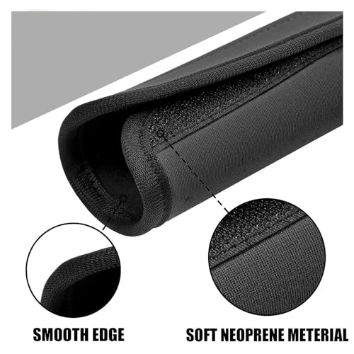 Luggage Handle Wraps, Soft Travel Bag Handle Cover, Padded Handle Grip, Suitcase Tags Identifiers for Travel Accessories, Black, 2Pcs3