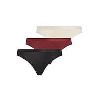 Calvin Klein Donna Slip Taglio Bikini Confezione da 3 Intimo, Multicolore (Black/Cocoon/Syrah)