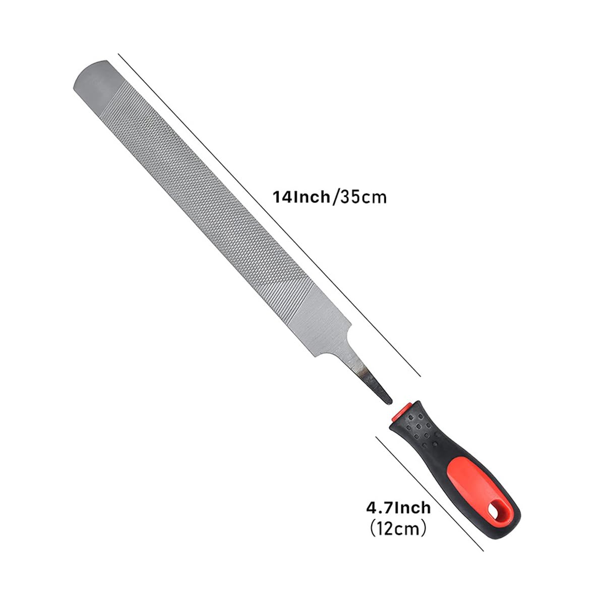 Escofina para Cascos de Caballo de 8 Pulgadas, Lima de Acero con Alto Contenido de Carbono para Recortar herraduras, Herramienta para herrador, Herramienta de herrador de Cabeza Redonda