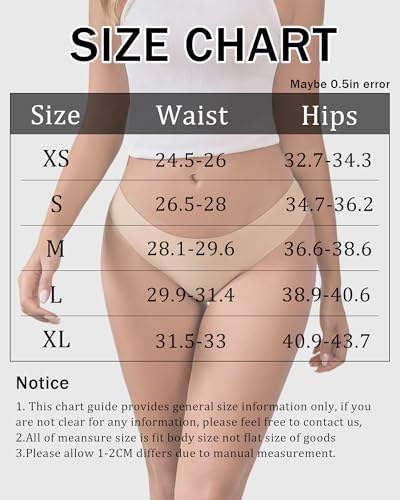 Image of OJCNBV Seamless Underwear for Women No Show Panties Invisibles Briefs Soft Stretch Bikini Underwears 6 Pack