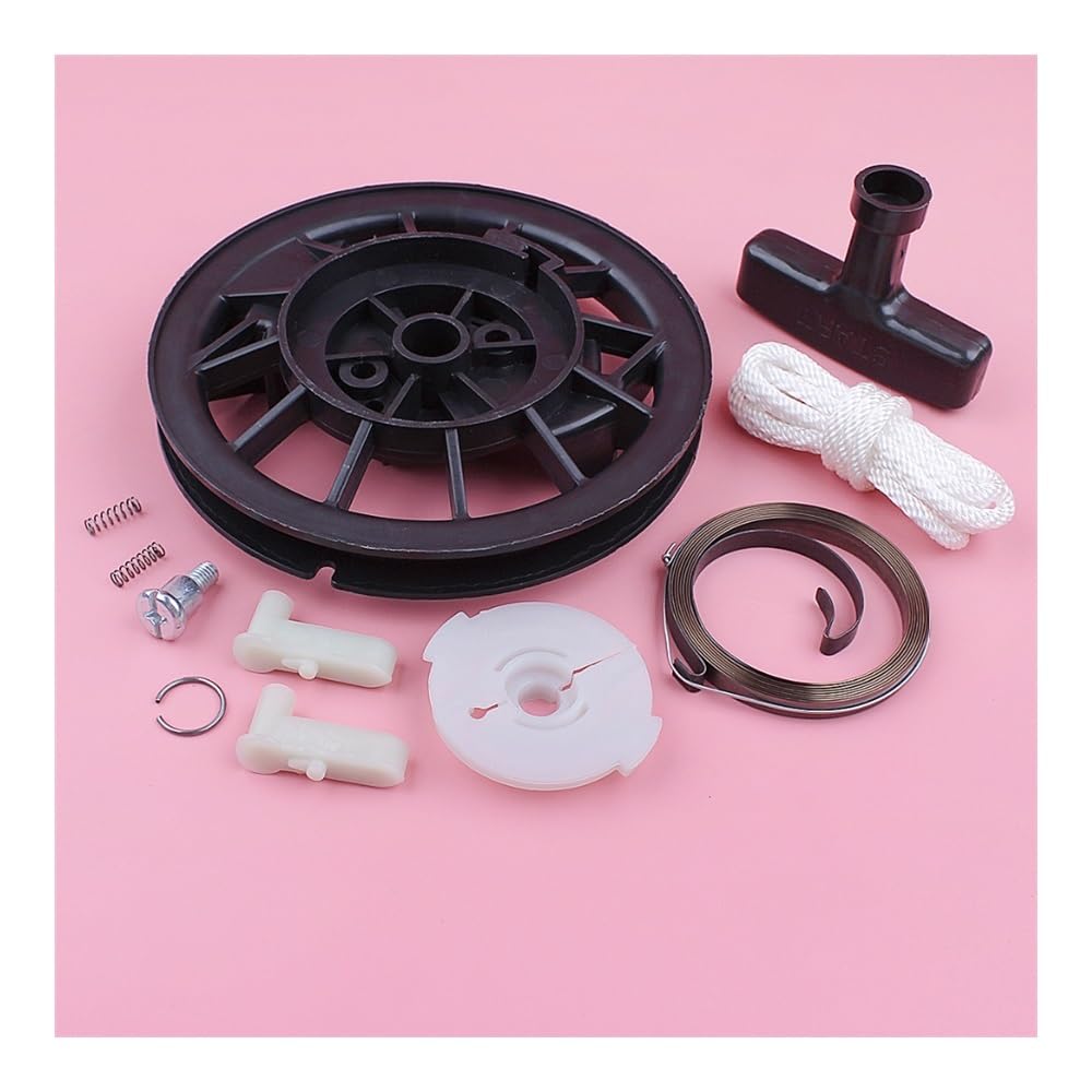 Kit de trinquete de Cuerda de Agarre de Resorte de polea de Arranque de Retroceso Compatible con Motor de cortacésped GX120 GX160 GX200, Repuesto de Pieza