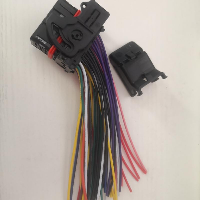 48 Pin/Way ECU Female Connector Plug with Wire Harness Cable Cover for 5007620481 Automotive Central Contral System 643201311 - (Color Name: 1pcs)