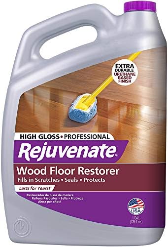 Rejuvenate Professional Wood Floor Restorer and Polish with Durable Finish Easy Mop On Application High Gloss Finish 128oz
