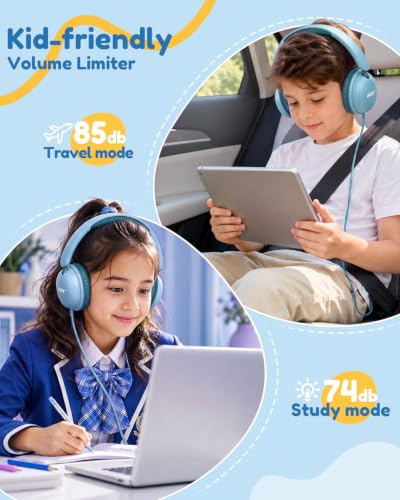 Image of Acer OHW355 Kids Headphones with Cord for School,Over Ear Wired Headphones