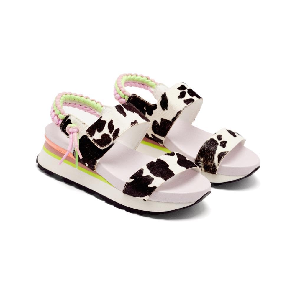 GIOSEPPO Leverett Leopard Leather Sports Sandals, Cow, 7 UK