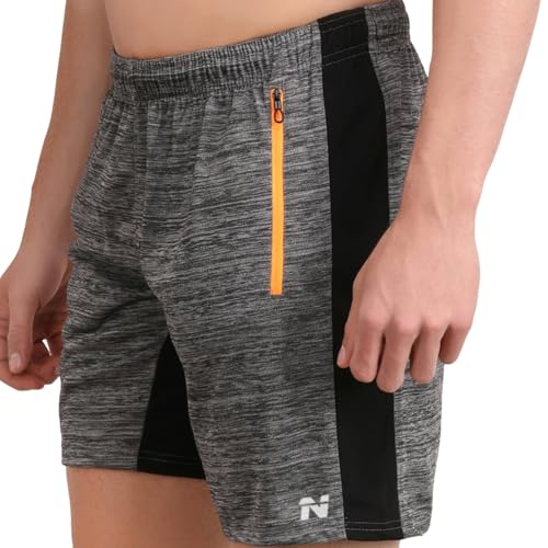 Image of NINQ Mens 2 Pack Polyester Yoga Short Men Summer Running Gym Sports Shorts with Pockets Shorts for Men (in, Alpha, M, Regular, Black)