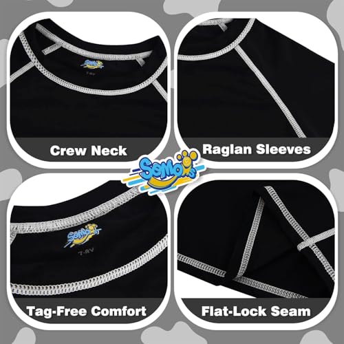 Image of Boys Rash Guard Swim Shirt Short Sleeve for Toddler Kids Youth Rashguard Water Shirt UPF+ 50 Quick Dry Swimming Shirt
