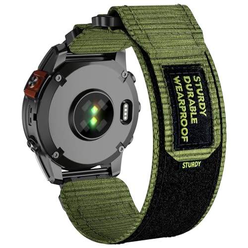 MYSNBKN 26mm Quick Fit Nylon Strap for Garmin Fenix 8 51mm/Fenix 7X Pro/Fenix 7X/Fenix 6X/Fenix 6X Pro/Fenix 5X/Fenix 5X Plus/Fenix 3/Fenix 3 HR