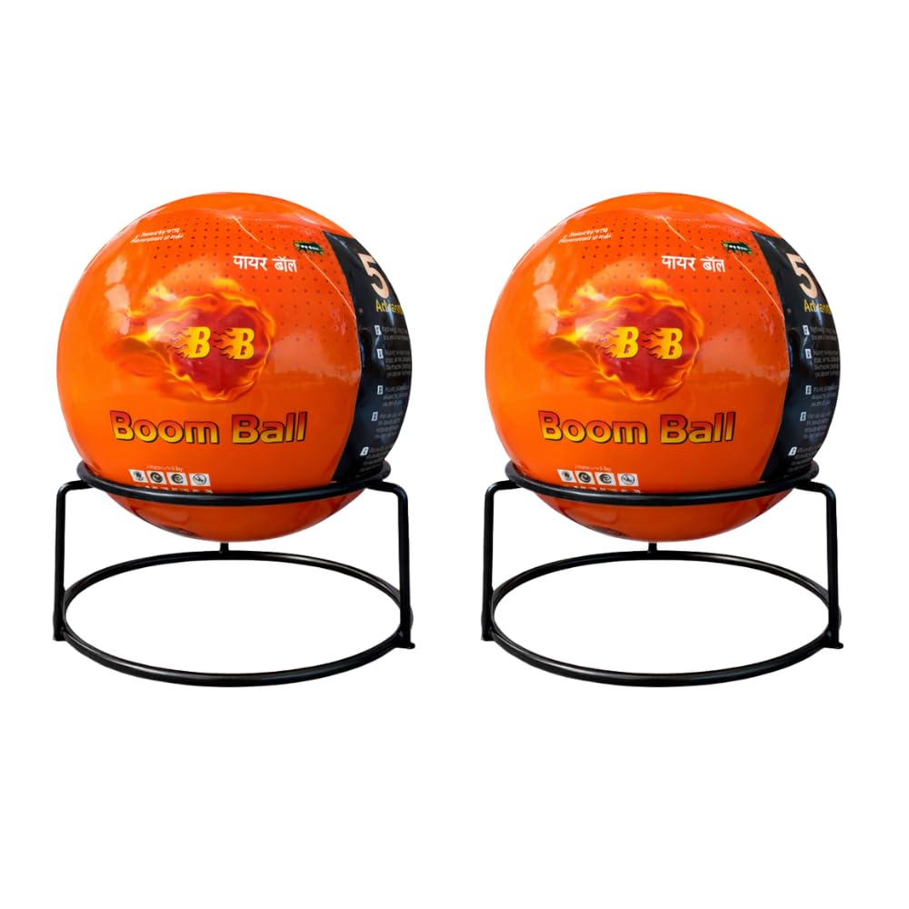 BB Fire Extinguisher with Stand Activation Reaction 3-5 sec Compact for Home, Office & Industries, Approved by Govt of India Pack of 2