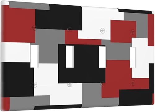 Miniatura 151 de Placa Decorativa de Pared Beige Boho de Mediados de Siglo Sol Abstracto 1-Gang Retro Años 70 Arte Geométrico Moderno con Arco Eléctrico Interruptor