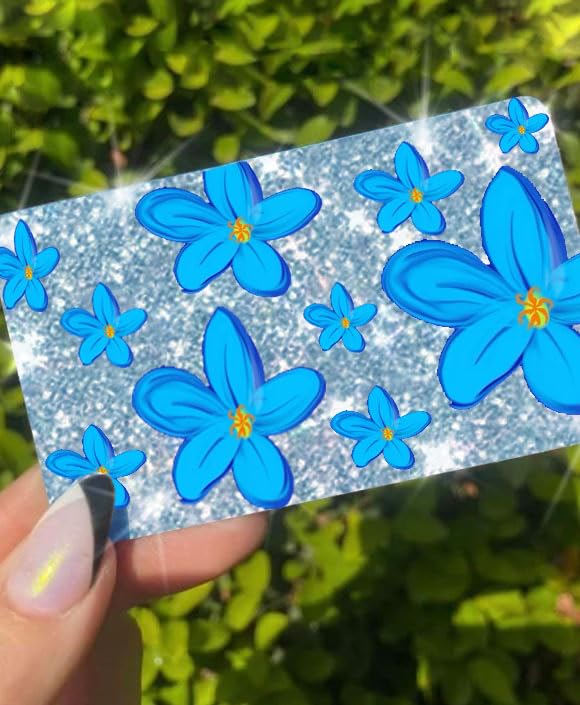 Carte de crédit originale sans contact réfléchissante Exotix Flower brillante