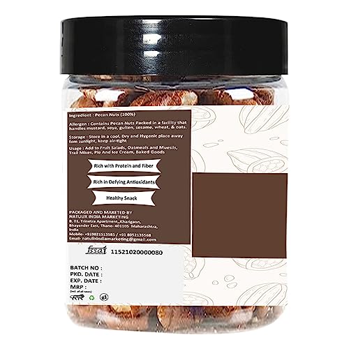 Image of NatureOnus Delicious Whole Pecan Nuts 100gms | Perfect for Snacking and Baking