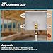 SharkBite Max 1/2 Inch x 1/4 Inch Compression Ice Maker Outlet Box, Push to Connect Brass Plumbing Fittings, PEX Pipe, CPVC, PE-RT, 25032