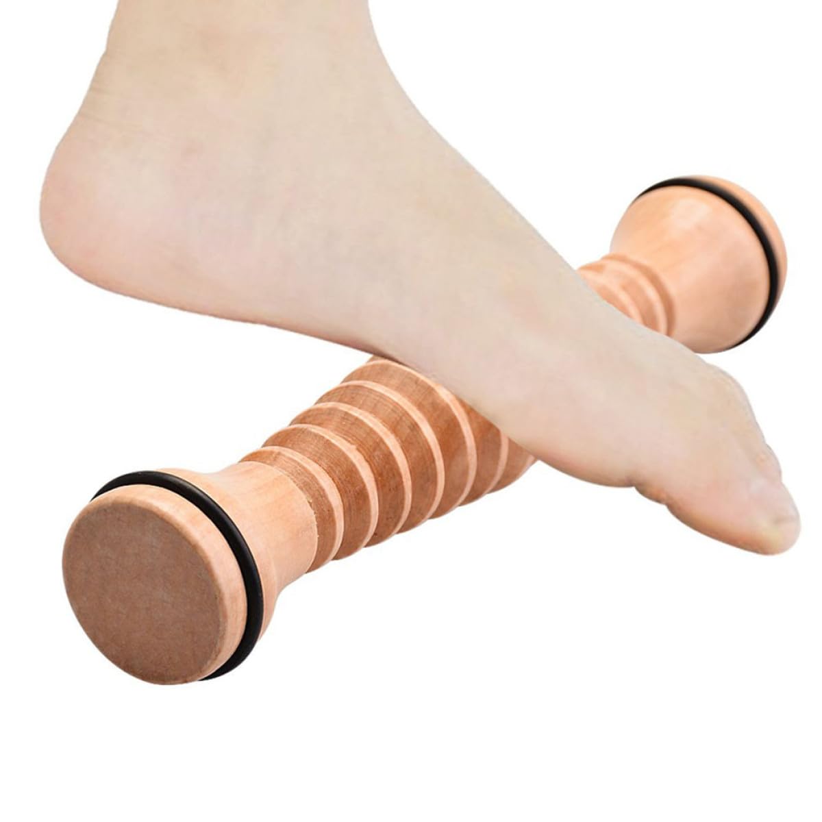 Herramienta de Masaje Manual para Pies 2 Unidades Rodillos de Madera Callos y Cuidado Plantar