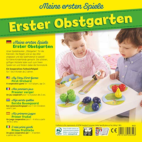 Haba 4655 - Meine ersten Spiele Erster Obstgarten, unterhaltsames Brettspiel rund um Farben und Formen ab 2 Jahren… – Bild 4
