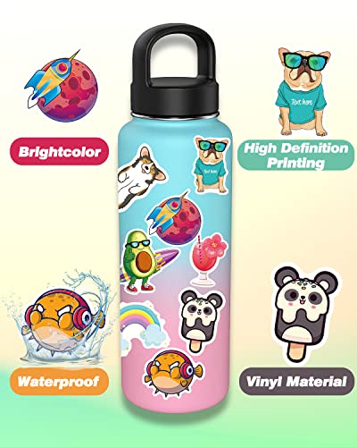 Stickers For Water Bottles, 600Pcs Stickers For Teens Adults, Vinyl Waterproof Cool Aesthetic Cute Scrapbook Halloween Stickers Pack For Laptop Computer Guitar Skateboard Luggage, Stickers For Kids Boys Girls #TOP2