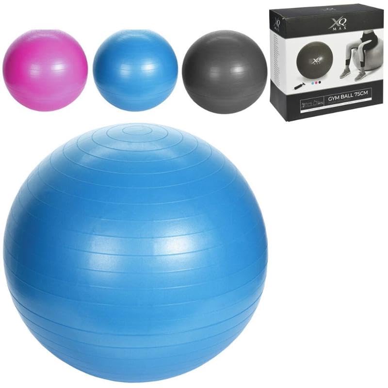 Pelota yoga 75 cm con hinchador incluido en colores surtidos para fitness
