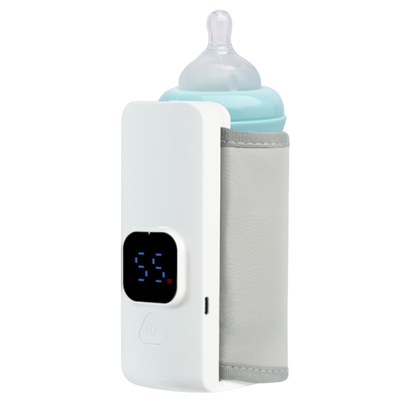 Travel Milk Warmer - 500ml Bottle Warmer Rechargeable Nursery | Portable Feeder with Fast Temperature Heating for Walking Car