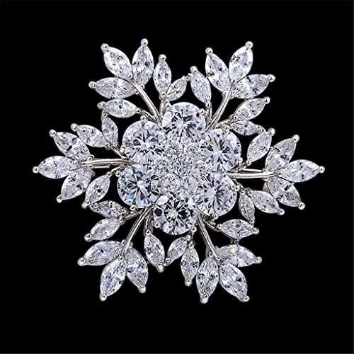 Broche de neige élégante haut de gamme corsage flash pour manteau féminin