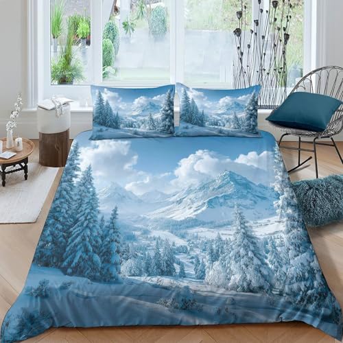 Parure de lit flocon de neige pour chambre de garçons et filles