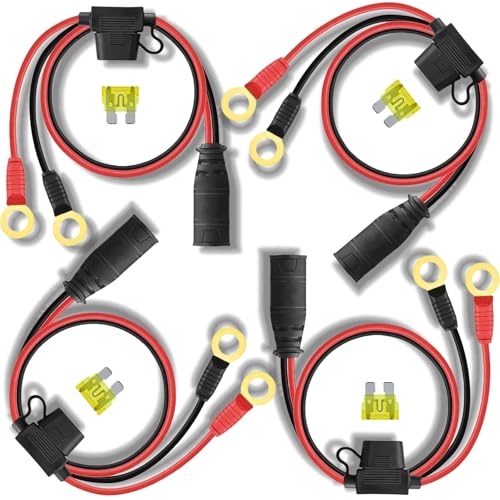 4 Pack GC008 X-Connect Compatible with NOCO Battery Charger Accessories Cables,M10 (3/8in) XL Eyelet Terminal,Replacement Battery Connector Smart Batteries Trickle Charger Cable