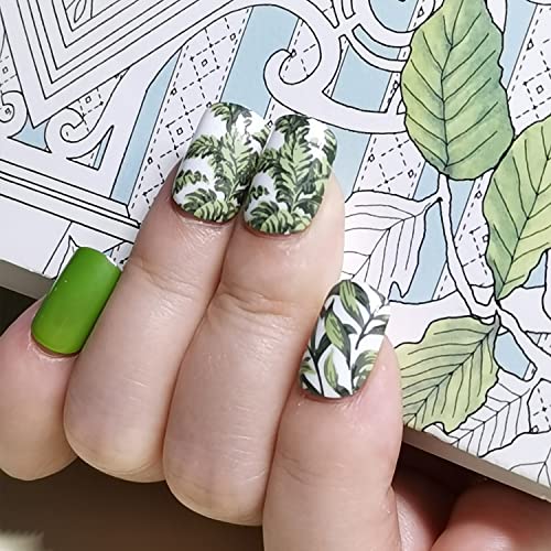 KRISNICE Press On Nails Short Square, 30pcs Fake Nails Petite Pure Fit Grass Green Olive Summer Set Acrylic Nails with Nail Glue for Women and Girls Gel Nail Kit(KCD016)