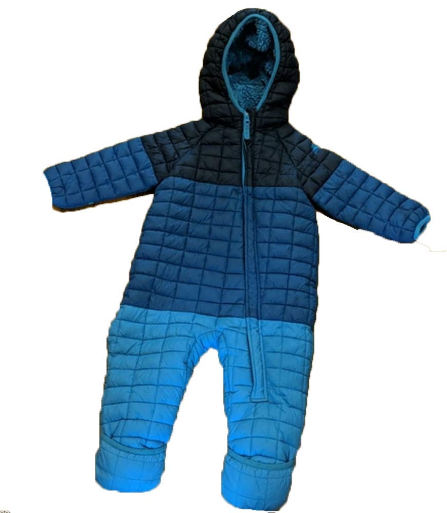 SnozuInfant Toddler Baby Child's Hooded Snowsuit, Navy/Royal/Sky Blue, 3-6 Months