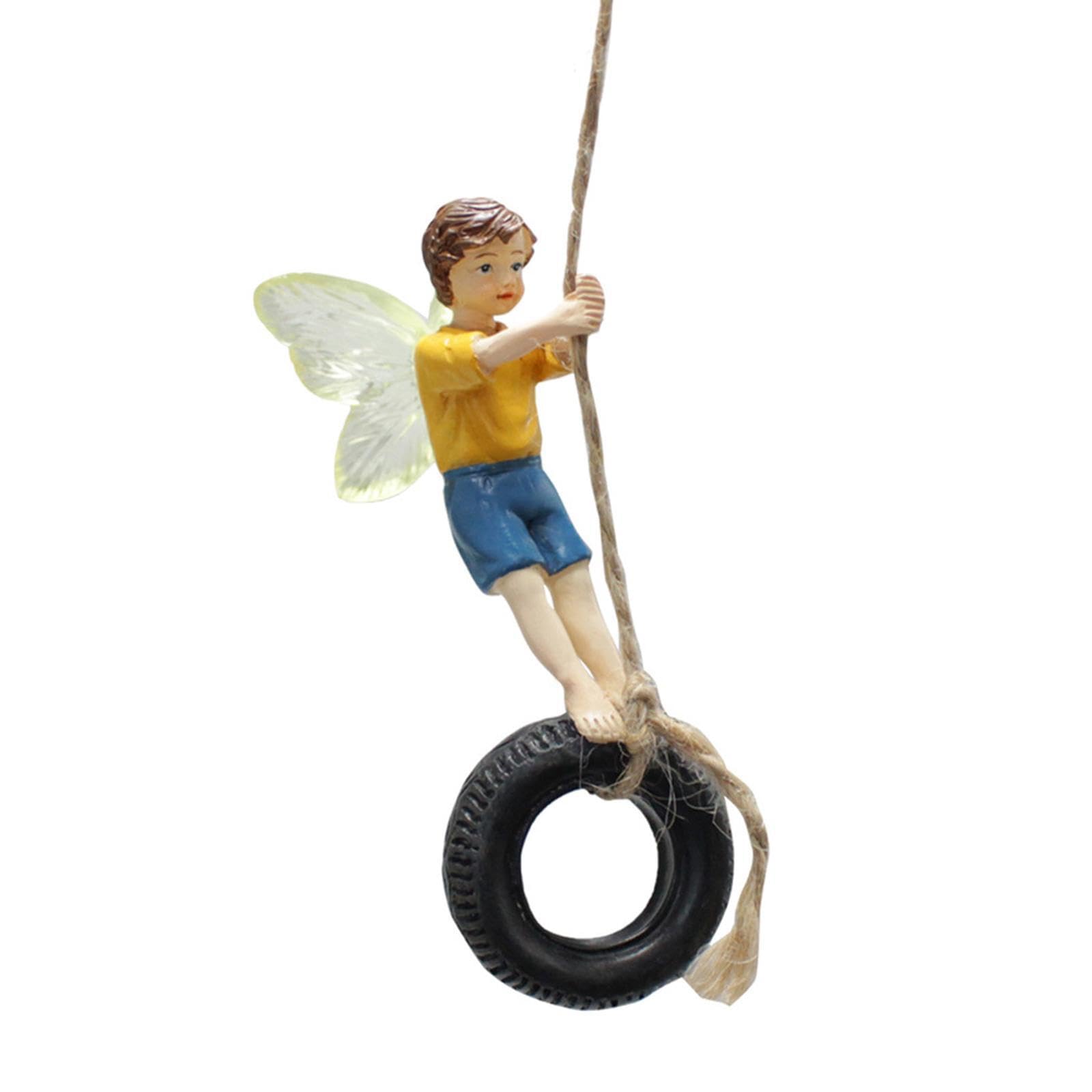KTUXZCI Flower Pot Lawn Collectible Dollhouse Decoration Unique Fairy Garden Boy Figurine Brightly Colored For Children Of All Ages Fairy Garden Boy Figurine