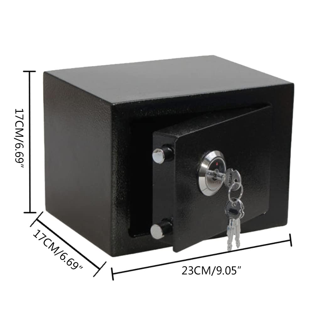 Caja fuerte para el hogar, caja fuerte de muebles, caja fuerte ignífuga, caja fuerte para llaves, acero al carbono, caja fuerte de pared, Trezor, 4,6 l, 23 x 17 x 17 cm